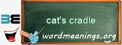 WordMeaning blackboard for cat's cradle